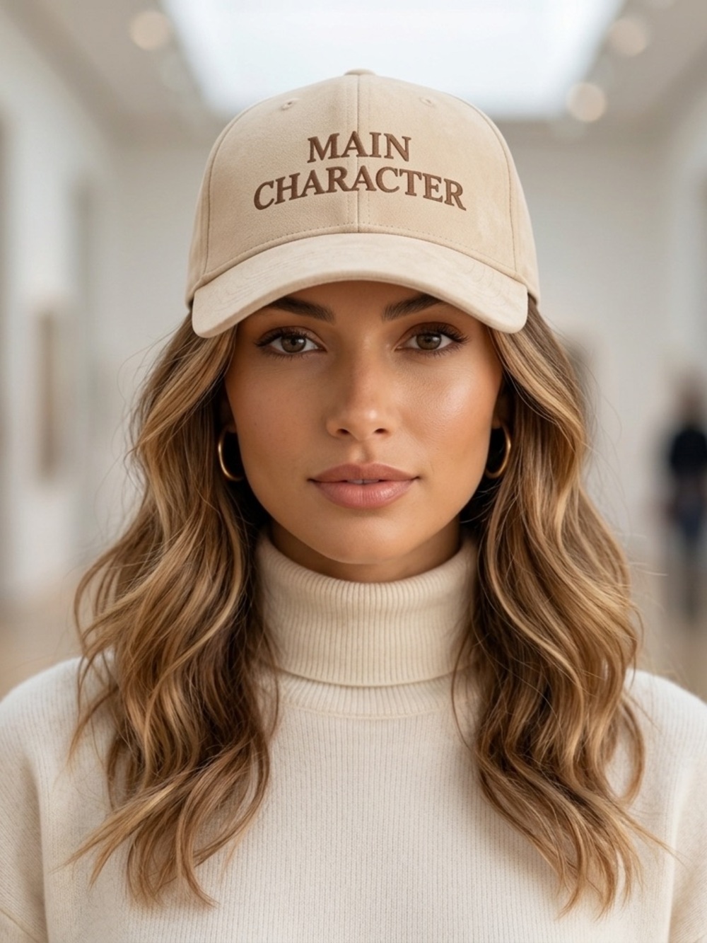 Main Character Embroidered Baseball Cap Dad Hat Neutral Aesthetic Adjustable Fit